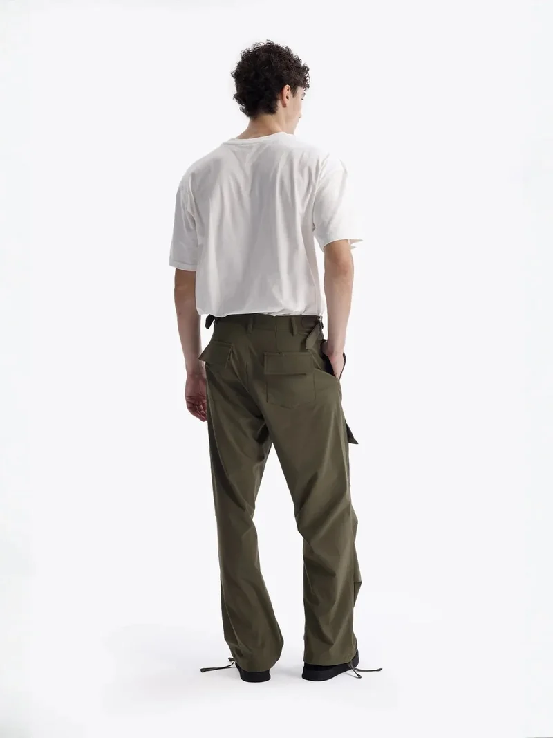 Giesto Khaki Green GIESTO Regular Fit Gabardine Pants with Pocket for Men | Best Price UAE